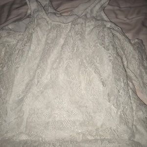 white lace blouse!